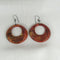 Marbled Orange Hoop Earrings - VP's Jewelry