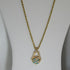 Crystal & Turquoise Pendant Necklace Gold - VP's Jewelry