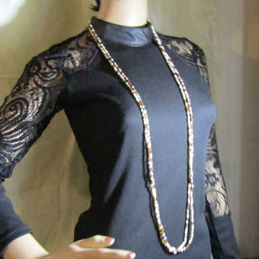 African Seed Bead Designer Set Long Necklace - VP's Jewelry  