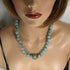 Bold Turquoise Glass & Mosaic Beaded Necklace & Earrings - VP's Jewelry  
