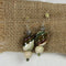 Olive Green, Brown & Cream Kazuri Earrings - VP's Jewelry  