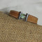 Man's Brown Leather Bracelet with Inlaid Clasp - VP's Jewelry