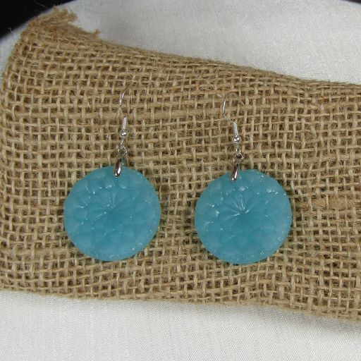 Aqua Sun Burst Sea Glass Earring - VP's Jewelry