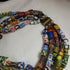 African Fair Trade Bead Statement Handmade Necklace Five Strand - VP's Jewelry