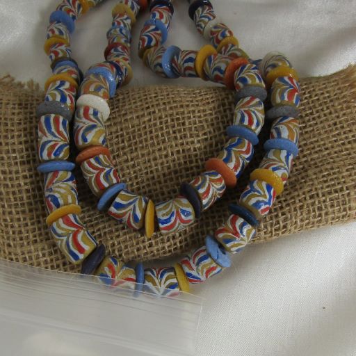 Double Strand African Trade Bead Statement Necklace for Women - VP's Jewelry