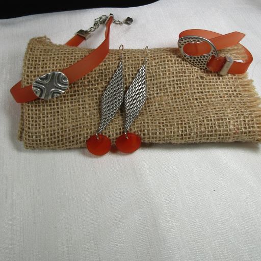 orange jewelry set