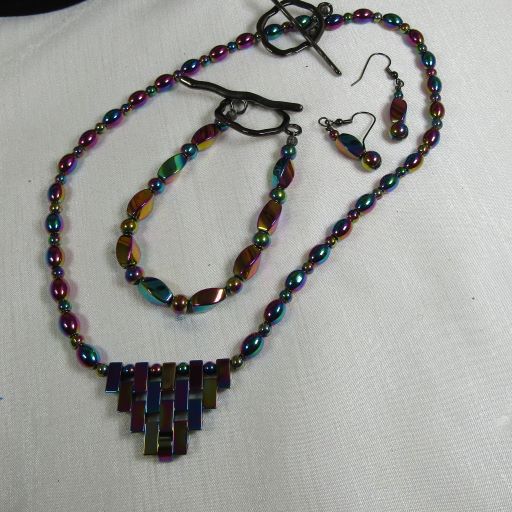 Rainbow Gemstone Designer Jewelry Set