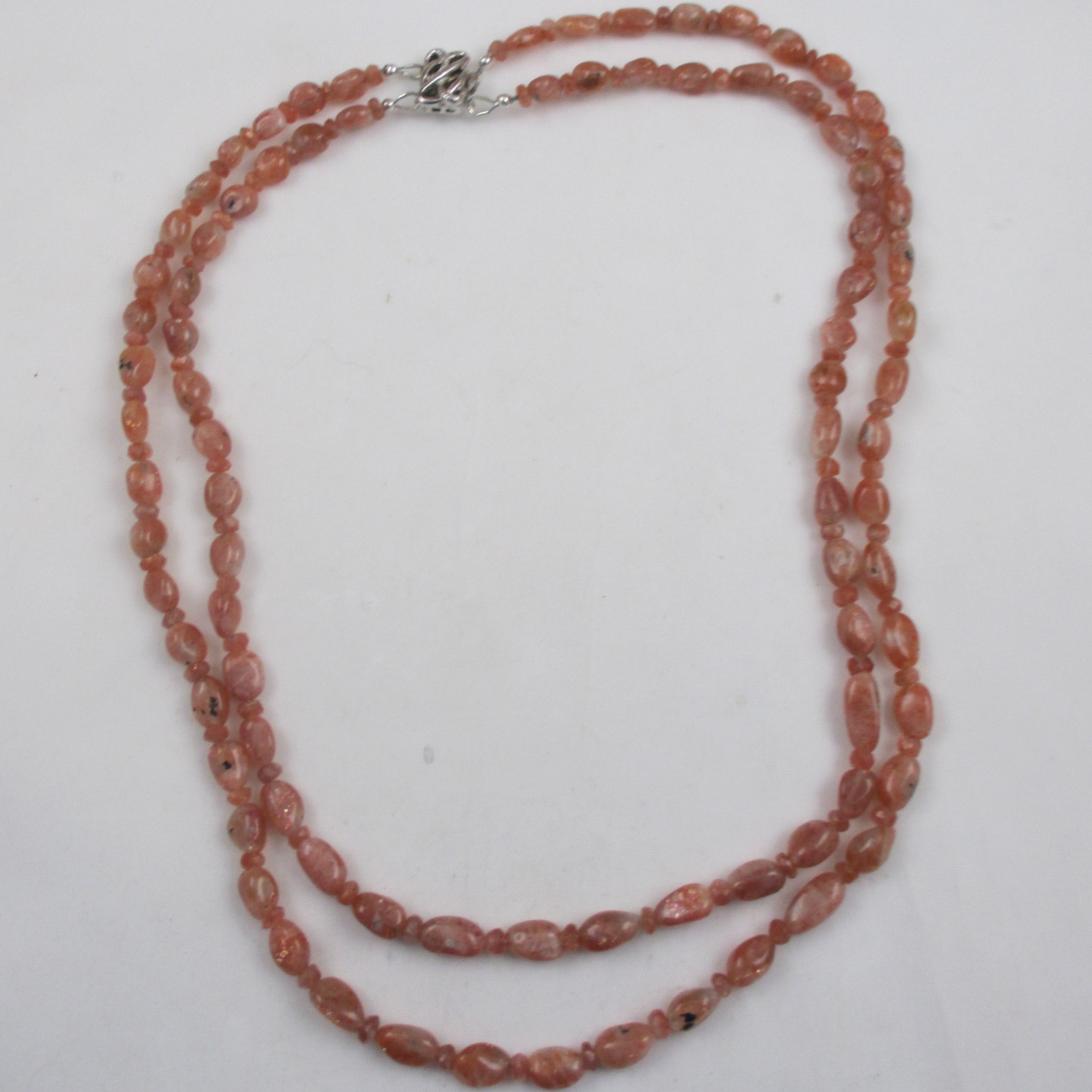 Sunstone Gemstone Necklace Double Strand