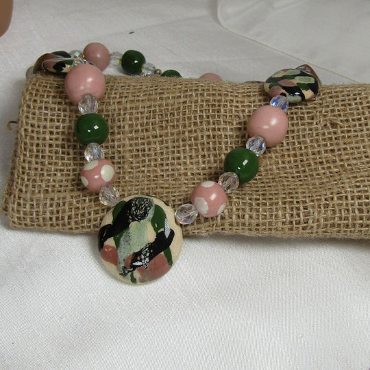 Pink Fair Trade Bead Necklace Handmade