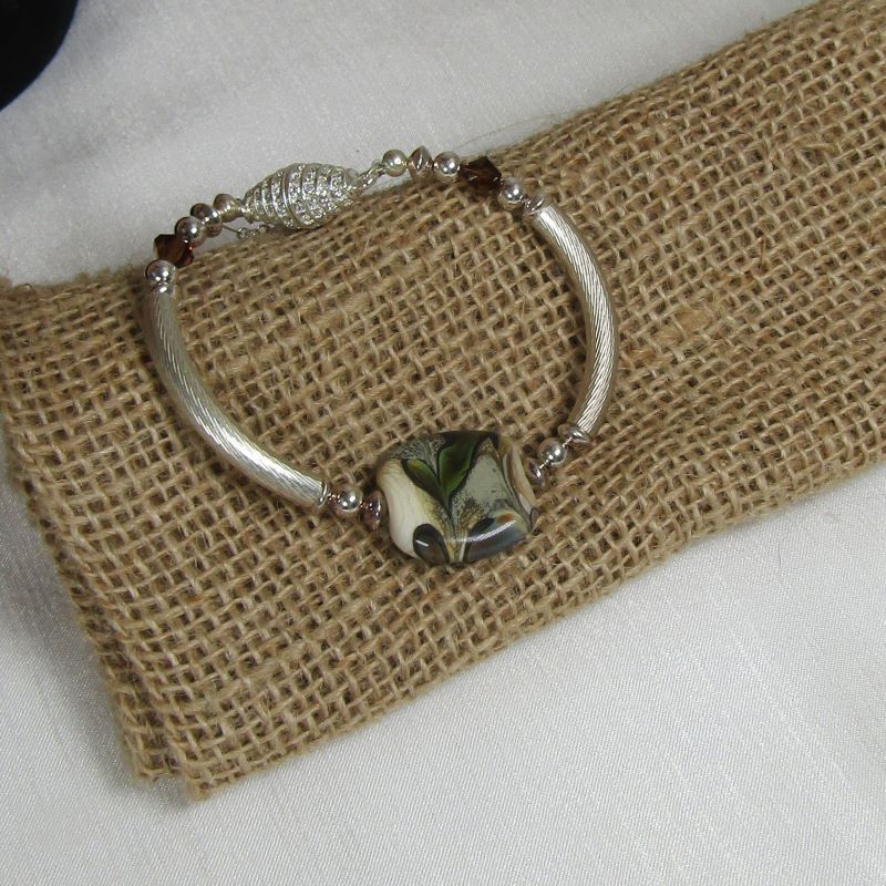 artisan bead bangle bracelet