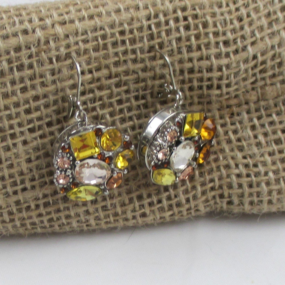 Shades of Gold Crystal Drop Earrings - VP's Jewelry