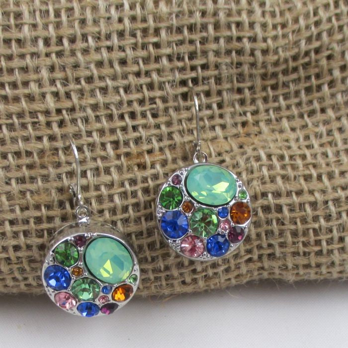 Green Multi-stone Crystal Earrings - VP's Jewelry