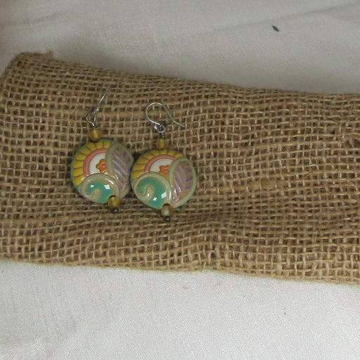 handmade bead drop earrings