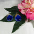 Royal Blue Teardrop Porcelain Earrings