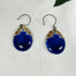 Royal Blue Teardrop Porcelain Earrings