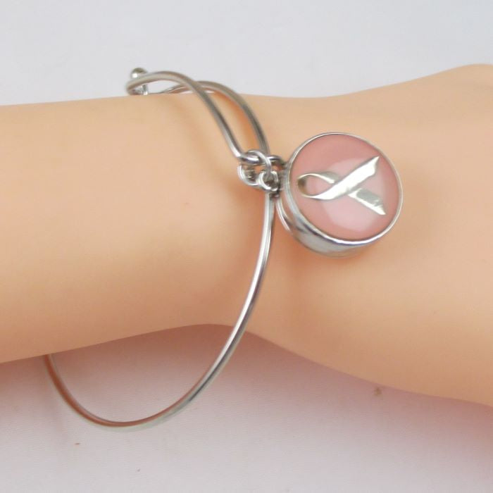 Pink Awareness Charm Bracelet