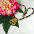 Black & Beige Pendant Necklace with Handmade Artisan Pendant