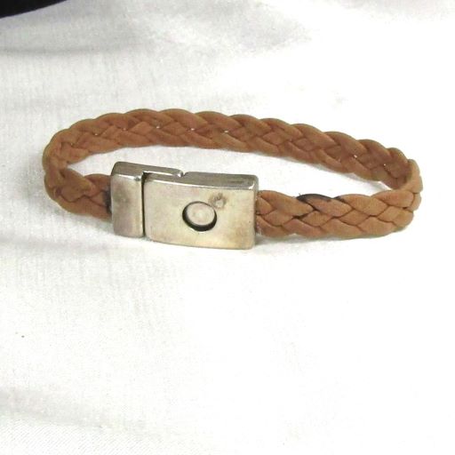 Man's Brown Braided Leather Bracelet
