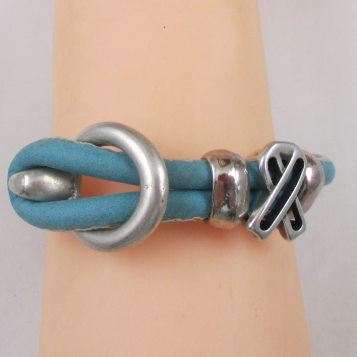 Teal Awareness Suede Cord Bracelet - VP's Jewelry
