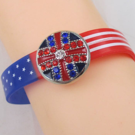 Red White & Blue Silicone Bracelet - VP's Jewelry