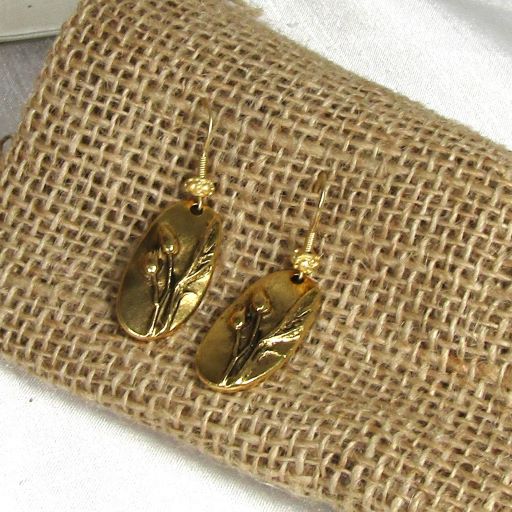 gold plated drop earrings