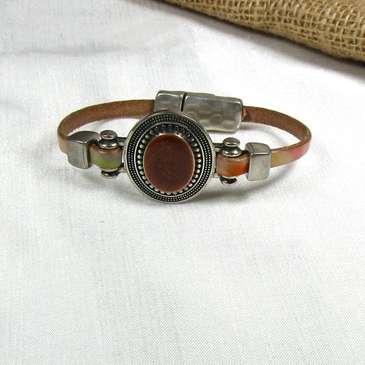 unique brown leather bracelet