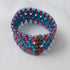 Pink & Turquoise Beaded Cuff Bracelet - VP's Jewelry