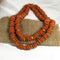 Orange African Trade Double=strand Necklace Classic