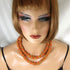 Orange African Trade Bead Double-strand Necklace