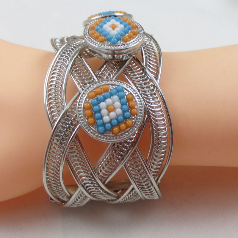 Cuff Bracelet with Southwestern Accent - VP's Jewelry
