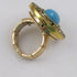 Turquoise Stone Adjustable Fashion Gold Ring - VP's Jewelry  
