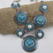 Turquoise Pearl & Silver Boho Multi Charm Necklace - VP's Jewelry