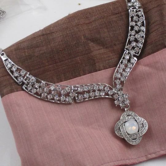 Crystal & Rhinestone Wedding Day Necklace - VP's Jewelry