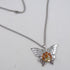Golden Crystal & Silver Buterfly Pendant Necklace - VP's Jewelry