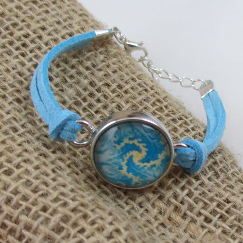 Kid's Blue Suede Bracelet Aqua - VP's Jewelry