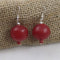 Bold Red Handmade African Trade Bead Earrings - VP's Jewelry