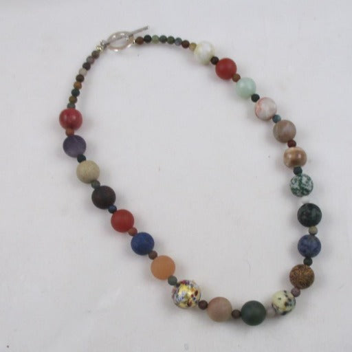 Classic Mixed Gemstone Bead Necklace - VP's Jewelry