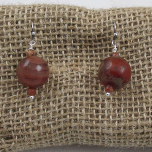 Gemstone drop earrings