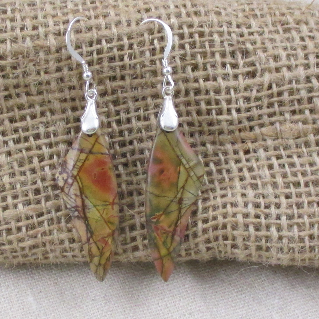 Red Creek Jasper Gemstone Drop Earrings