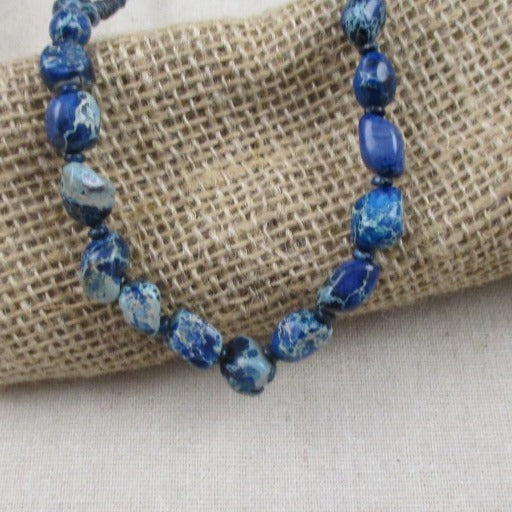Men's Midnight Blue Gemstone Beaded Necklace - VP's Jewelry