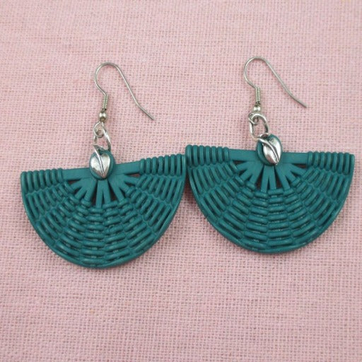 Half Moon Turquoise Earrings Unique Jewelry - VP's Jewelry