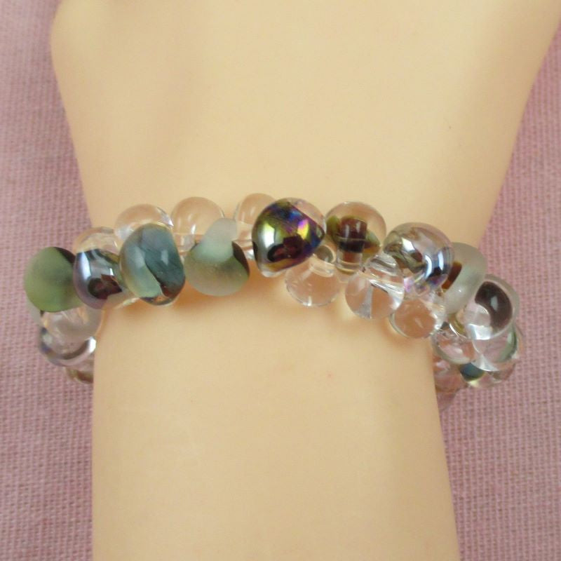 Stretch Bracelet in Boro Teardrop Bead - VP's Jewelry