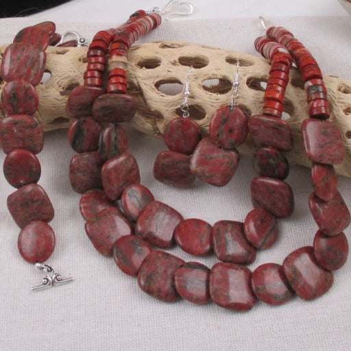Majestic Stone Designer Set in Red Jasper - VP's Jewelry