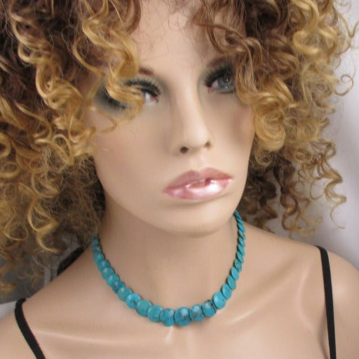 Overlapping Bead Turquoise Necklace - VP's Jewelry