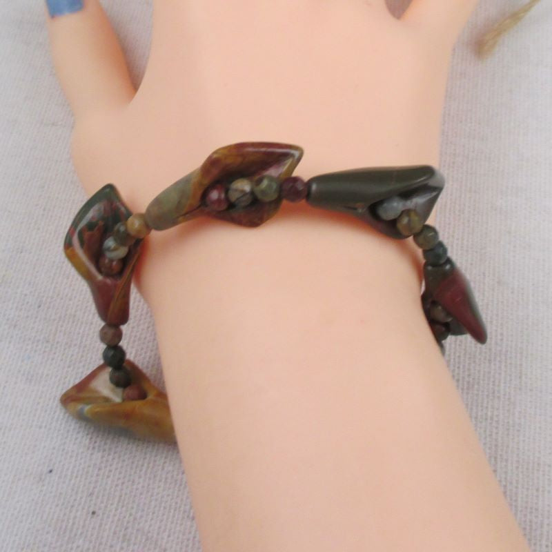 Picasso Creek Jasper Gemstone Lily Bracelet - VP's Jewelry