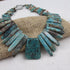 Rain Forest Jasper Collar Necklace with Turquoise Focus - VP's Jewelry