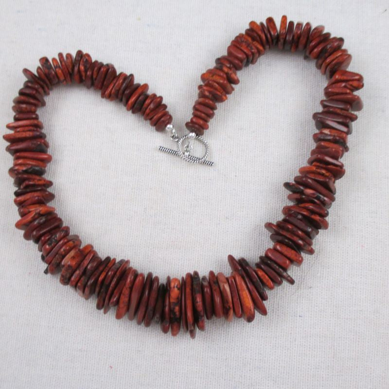 Statement Necklace Big Bold Rust Gemstone Disk Neck Wear - VP's Jewelry  