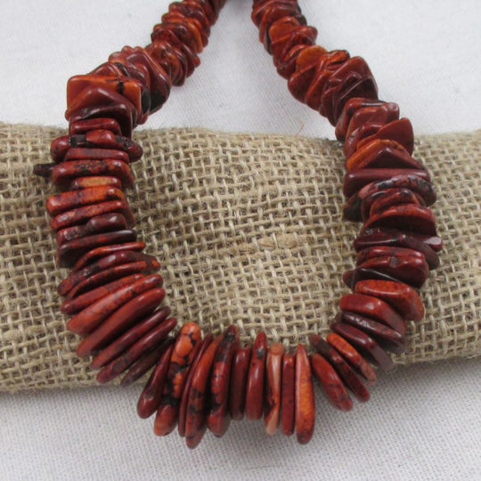 Statement Necklace Big Bold Rust Gemstone Disk Neck Wear - VP's Jewelry  