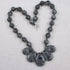 Designer Grey & Black Gemstone Laurkite Bib Necklace