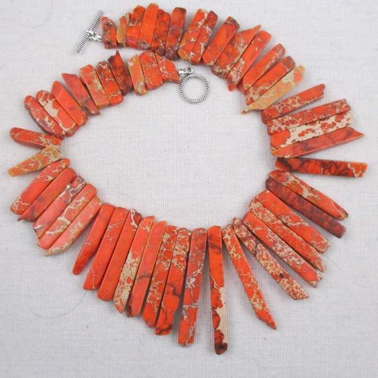 Orange Terra Jasper Collar Necklace - VP's Jewelry